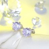 Birthstone Earrings for Women Solitaire Round Cubic Zirconia Sterling Silver Ginger Lyne Collection - 3 of 4