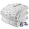 GustoWave Waffle Electric Heated Blanket Throw, Fast Heating with Controller, Machine Washable, 5 Sizes Available - 2 of 4