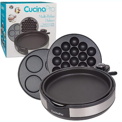 CucinaPro Electric Non-stick Multi Baker with 3 Interchangeable Plates