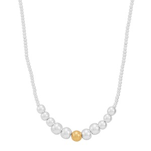 Silpada 'Insiders' Sterling Silver with 14K Yellow Gold Plating and Hematite Necklace, 18" + 2" - 1 of 4
