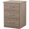 Passion Furniture Boston 3-Drawer Nightstand (24 in. H x 18 in. W x 16 in. D) - image 2 of 4