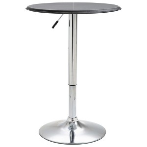 vidaXL Bar Table Black Ã˜23.6" MDF - 1 of 4