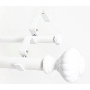 Urbanest Door Knob Manhattan 1-inch 5-8 inch Double Drapery Curtain Window Rod Set - 1 of 4