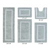 Hotel Bath Rug 100% Premium Cotton Tufted Weave Two Tone Reversible 5 Piece Bathroom Rug Set, Super Soft & Water Absorbent, Machine Washable Bathmat - 2 of 4