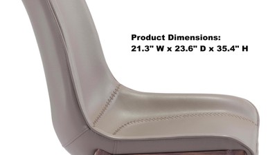 Magnus Transitional High Side Chair in White & Walnut with Metal Legs