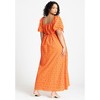 ELOQUII Women's Plus Size Eyelet Tie Front Maxi Dress - 3 of 4