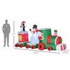 11ft Christmas Inflatables Outdoor Decorations Holiday Train with Santa, Snowman and Penguin - 3 of 4