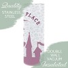 Elanze Designs My Happy Place Bejeweled Castle 20 ounce Stainless Steel Travel Tumbler with Lid For Your On The Go Beverages - 3 of 4