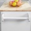NicBex Mobile Kitchen Island Cart Morden Kitchen Carts on Wheels with Storage, 1 Cabinet and 1 Drawer for Dining Rooms, White - 4 of 4