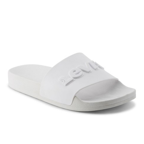 Levi's Womens 3d Slide Slip-on Sandal Shoe, White, Size 8 : Target