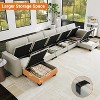 coucheta Modular Sectional Sofa, 140'' Sectional Couch with Storage, 7 Pieces Modern U Shaped Couch Set with 2 Ottomans, for Living Room - 4 of 4