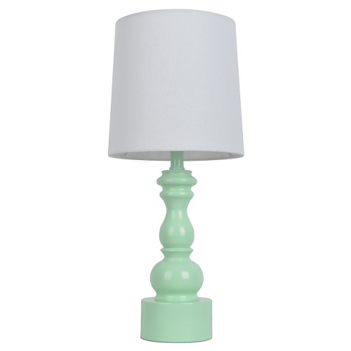 White Turned Table Lamp Touch Control, Pillowfort Table Lamp Green