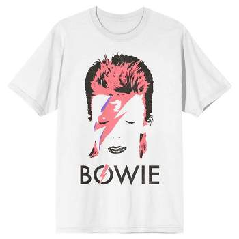 David Bowie Aladdin Sane Art White Album Target T-shirt Men\'s 
