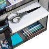 Mind Reader 4-Tier Vertical File Storage and Shelves, Desktop Organizer, Wall Mount, Office, Metal Mesh, 22.5"L x 4"W x 16"H, Black - 4 of 4