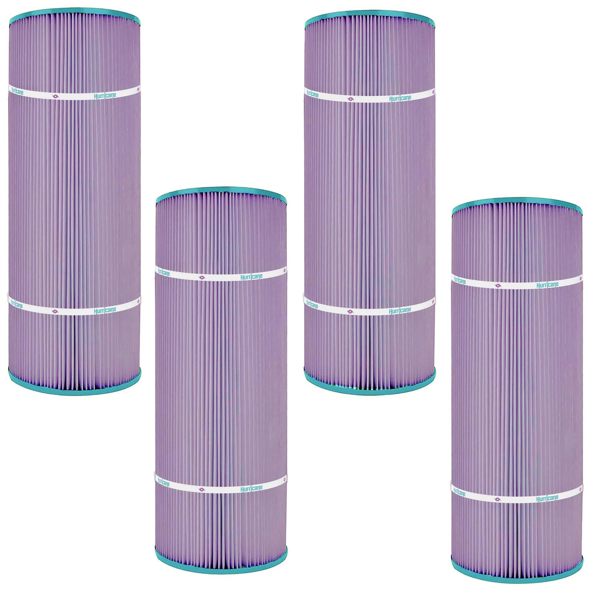 Hurricane 4 Pack HF7470-04P Platinum Purple Pool Filter Cartridge Replacement for PCC80, Unicel C-7470, Filbur FC-1976, Pentair Clean & Clear 320