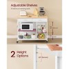 Kitchen Rolling Island Cart with 2 Drawers and Adjustable Shelves, 648 lb Capacity Mobile Workstation on Locking Wheels, 43.3" Wide, Beige and White - 3 of 4