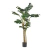59" Artificial Monstera Deliciosa Plant, Fake Tropical Palm Tree with Pot, Pre-potted Faux Plant for Indoor Home Office Living Room Decoration - 3 of 4