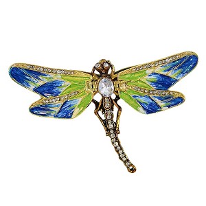 Kubla Craft 0.5 Inch Blue Dragonfly Box Australian Crystals Magnetic Animal Figurines - 1 of 3