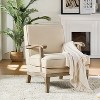 Quentin  Farmhouse Style Wooden Armchair with Comfortable Backrest and Cushion | ARTFUL LIVING DESIGN - 3 of 4