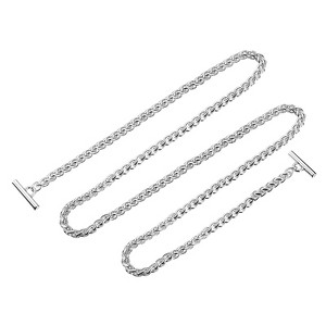 Unique Bargains Shoulder Bag Handbag DIY Accessories Zinc Alloy Flat Chain Strap - 1 of 3