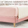 Twin Boucle Upholstered Platform Bed Frame with Wave Headboard, Low-Profile Design, Wooden Slats Support, No Box Spring Needed, Easy Assembly - 3 of 4