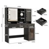 Makeup Vanity Desk with Mirror and Lights, Dressing Table with Jewelry Cabinet - 2 of 4