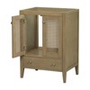 ChicFurnit Bathroom Vanities 24 Inch Bathroom Cabinet Base with Rattan Doors and Drawer for Bathroom, Brown, 23.6"*17.7"*33.03" - 4 of 4