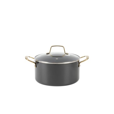 Martha Stewart 14-Piece Black and Gold Non-Stick Aluminum Cookware Set