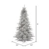 Vickerman Silver Tinsel Fir Artificial Christmas Tree - 3 of 4