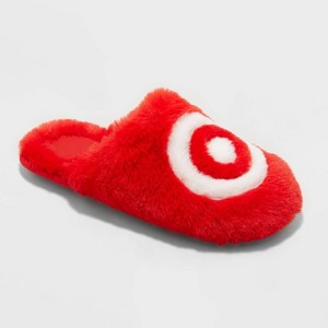Adult Bullseye Scuff Slippers - Wondershop™ Red - 1 of 4
