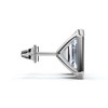 Pompeii3 2Ct TW Emerald Cut Bezel Diamond Studs 14k Gold Lab Created Earrings - 2 of 4