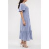 August Sky Women's Short Flounce Sleeves Midi Dress - 3 of 4
