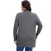Agnes Orinda Women's Plus Size Lightweight Knit Open Front Long Sleeve Cardigans - 4 of 4