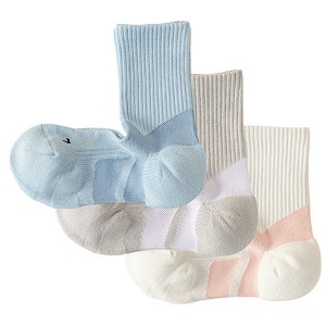 Anna-Kaci Women's 3-Pair Pack Cushioned Sports Crew Socks with Arch Support Mesh Panels and Ankle Compression - 1 of 4