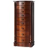 Tangkula 8 Drawers Old-fashioned Jewelry Cabinet Vanity Makeup Set Brown - 2 of 4