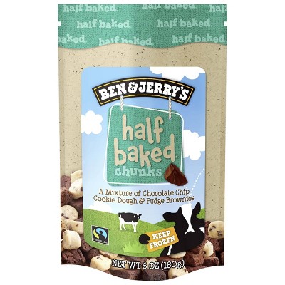 Ben & Jerry's Cookie Dough & Fudge Brownies Frozen Half Baked Chunks - 6oz