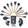 Lux Decor Cooking Utensil Set 35 Piece Silicone and Wood Kitchen Utensil Set with Holder Non Stick Kitchen Gadgets & Tools - 2 of 4