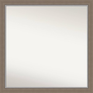 Amanti Art 29" x 29" Non-Beveled Eva Brown Narrow Wall Mirror: Modern Square, Polystyrene Frame, Wall Mounted - 1 of 4