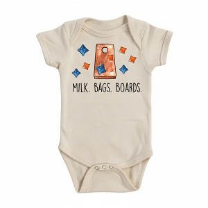 Cornhole Milk Bags - Baby Boy Girl Clothes Infant Onesie® Funny Cute Newborn GS1 - 1 of 1