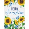 Hello Sunshine Summer Burlap House Flag Floral 28" x 40" Briarwood Lane - 3 of 4