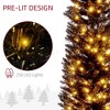 NAYSAYE 7ft Pencil Artificial Christmas Tree with Realistic Branches and Sturdy Metal Base for Holiday Decoration, Black, 21.7"*21.7"*82.7" - 4 of 4