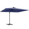 Sonkuki 10x8FT Round Offset Outdoor Patio Solar LED Cantilever Umbrella, 360° Rotation and Canopy Angle Adjustment - 2 of 4