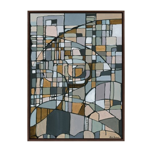 28" x 38" Sylvie Deco Nadeau Framed Canvas by Leah Nadeau - Kate & Laurel All Things Decor - image 1 of 4