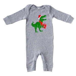 The Juniper Shop Dino Present Baby Romper - 1 of 3