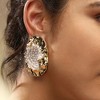 SOHI Women's The Lilypad Drop Earrings - 4 of 4