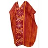 LA LEELA Women's Summer Oversize Caftan Long Flowy Home Wear Loungewear Dashiki House Dresses for Women 2X-3X Style_B423_Orange - 3 of 4