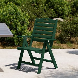 WestinTrends Malibu HDPE Adjustable Highback Folding Patio Dining Chair - 1 of 4
