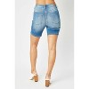 Women's High Waist Tummy Control Double Button Bermuda Denim Short - Judy Blue - 2 of 4