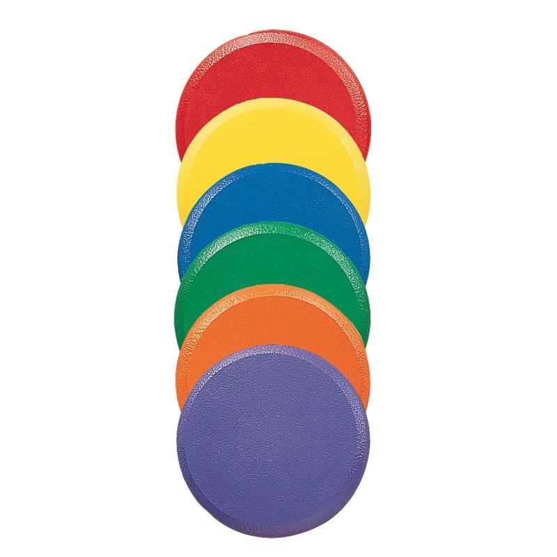 Champion Sports Rounded Edge 9" Foam Discs Set, 6 Colors, 1 of 4