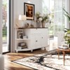 Aheaplus 55" Coffee Bar Cabinet with Adjustable Shelves and Drawers, Corner Buffet Cabinet with Wine Rack - 2 of 4